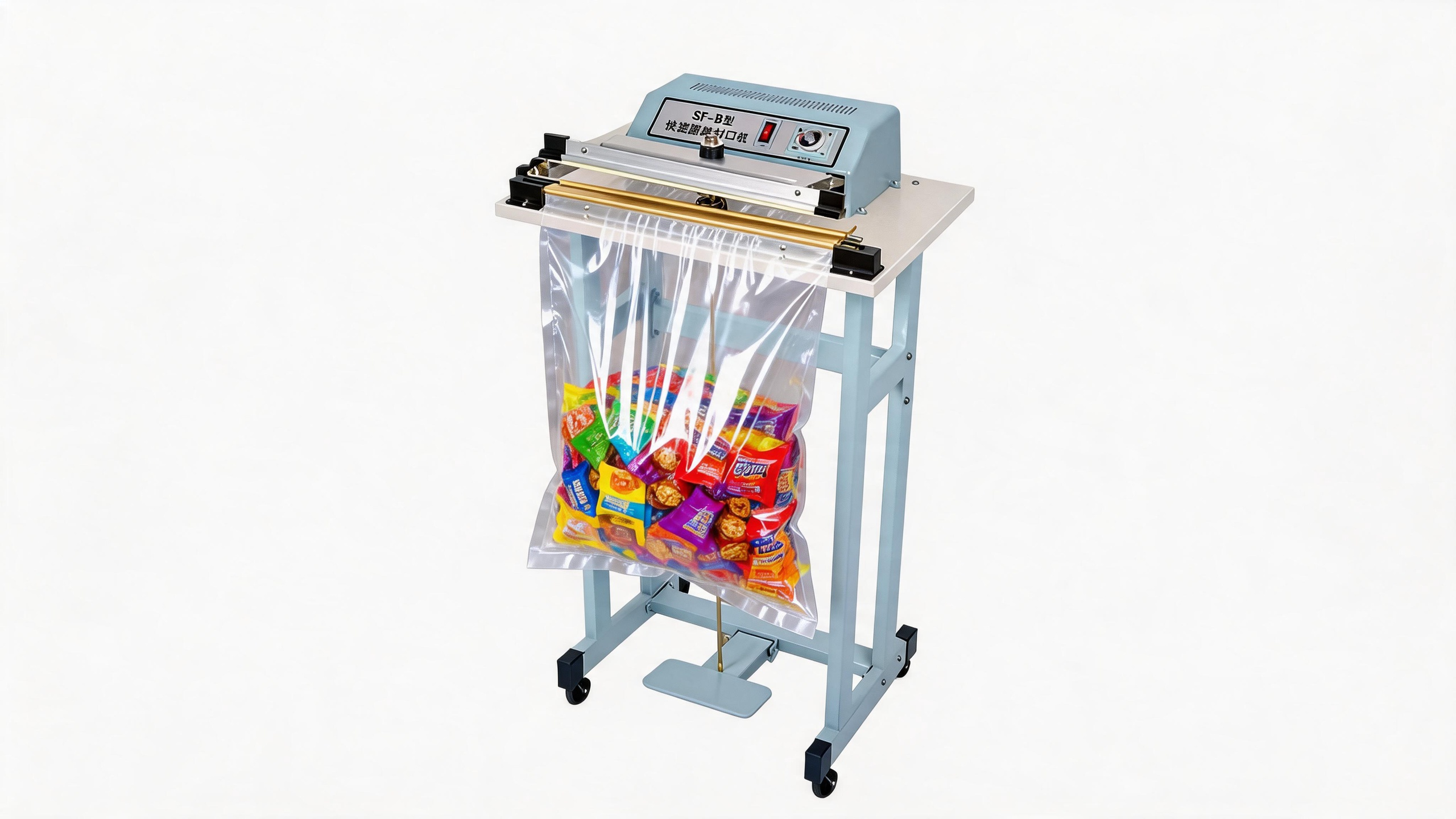jimeng-2026-06-16-7941-换成白底photobank(66) YGPACK SF-600 Foot Operated Sealing Machine - Image 1