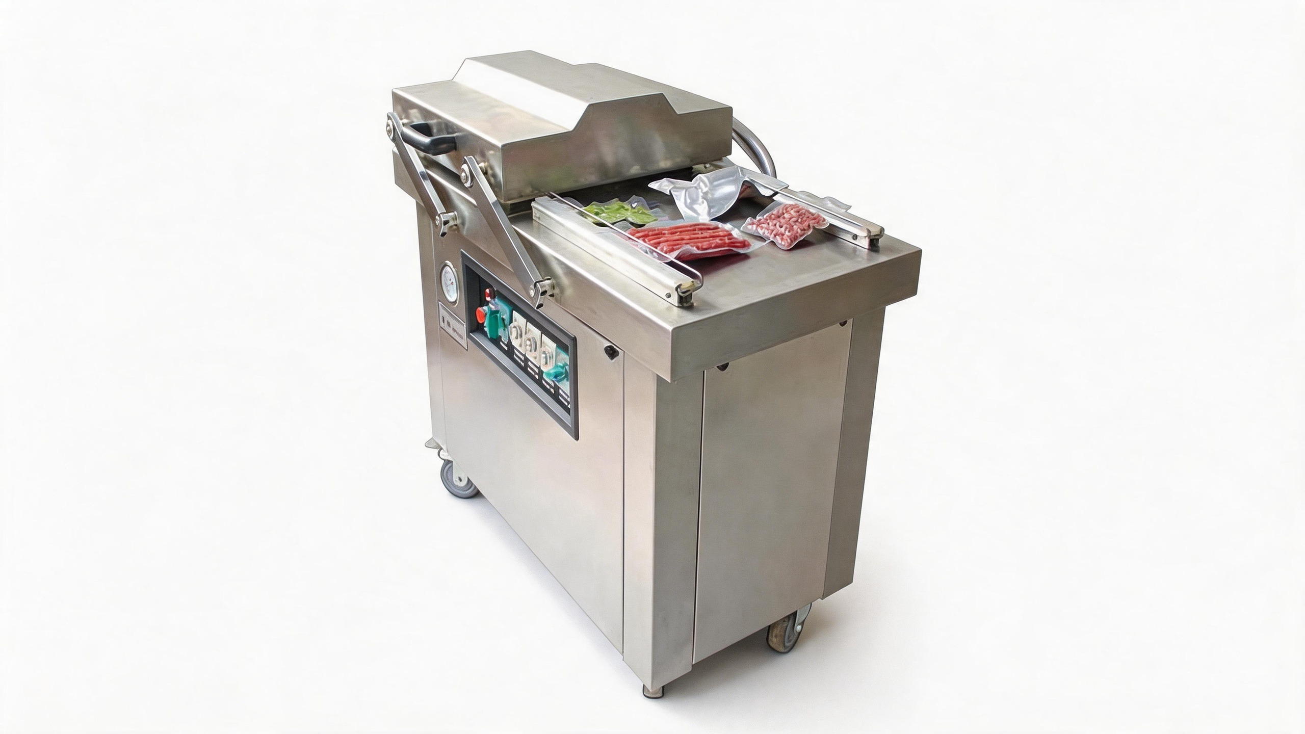 jimeng-2026-06-16-4324-换成白底 image YGPACK DZQ-700 FLAT PLATE Double Chamber Vacuum Sealer - Image 1